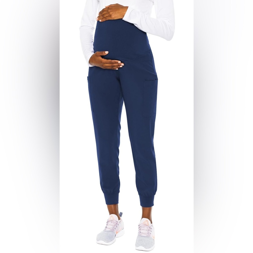 COPY - Med Couture maternity scrub pants 
Jogger
Navy Blue
Size: M